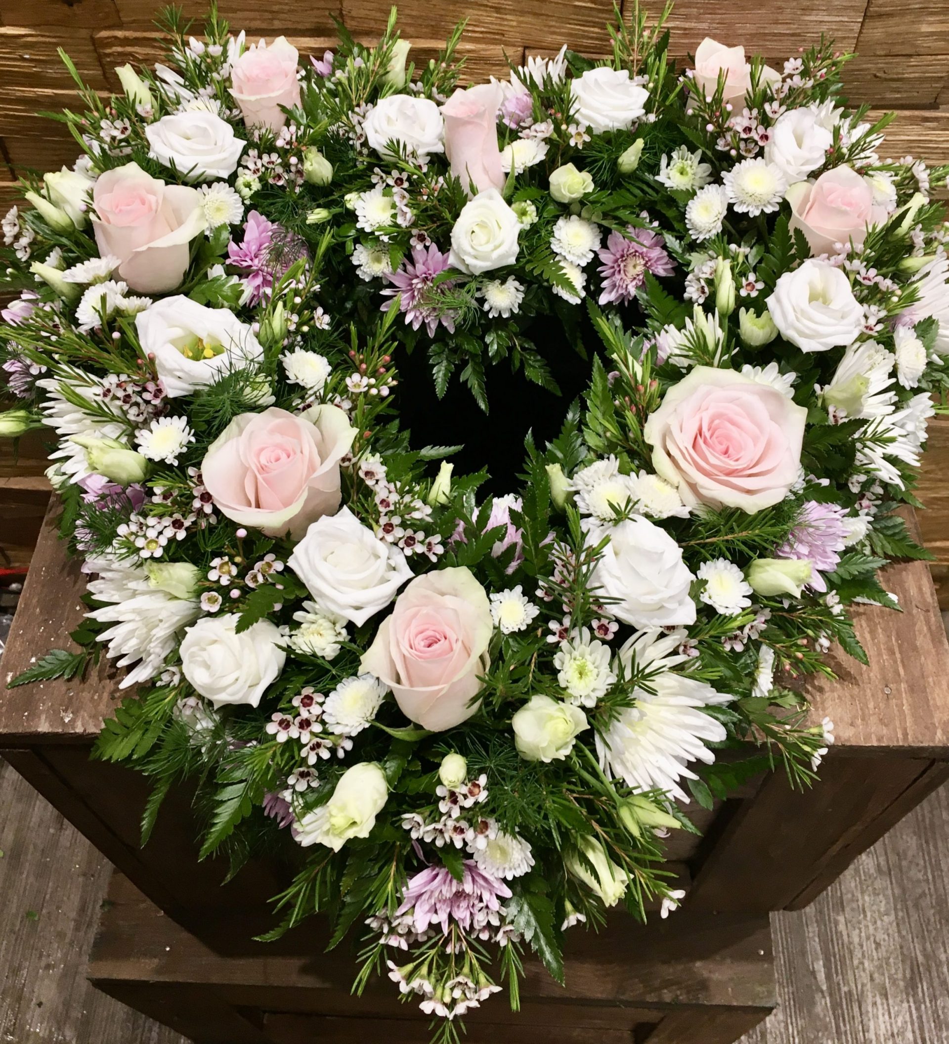 A pretty and delicate open heart can be in any colours of your choice. Same day delivery. Due to seasonal variations some items may be substituted to produce a display of equal quality and value.