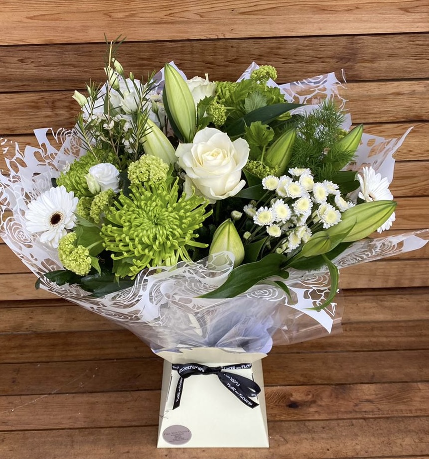 A luxurious bouquet in Whites & greens