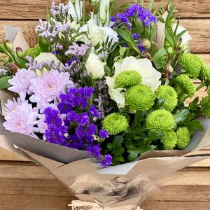 hand tied bouquet in water beatuiful colours