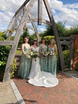 hand tied wedding bouquet